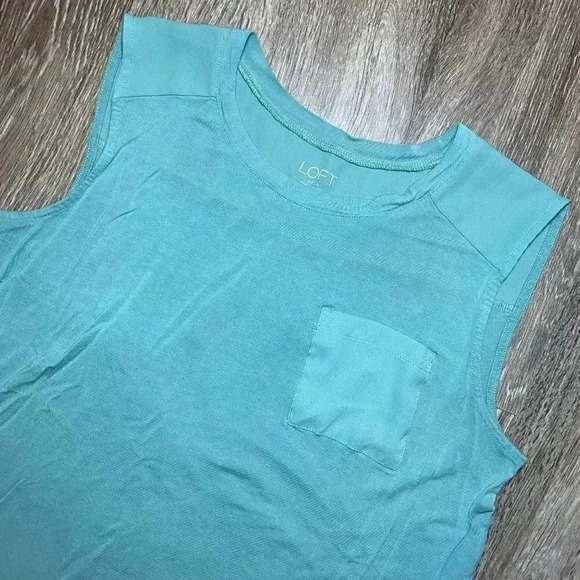 Womens LOFT Blue/Green Tank Top - S - Picture 2 of 6
